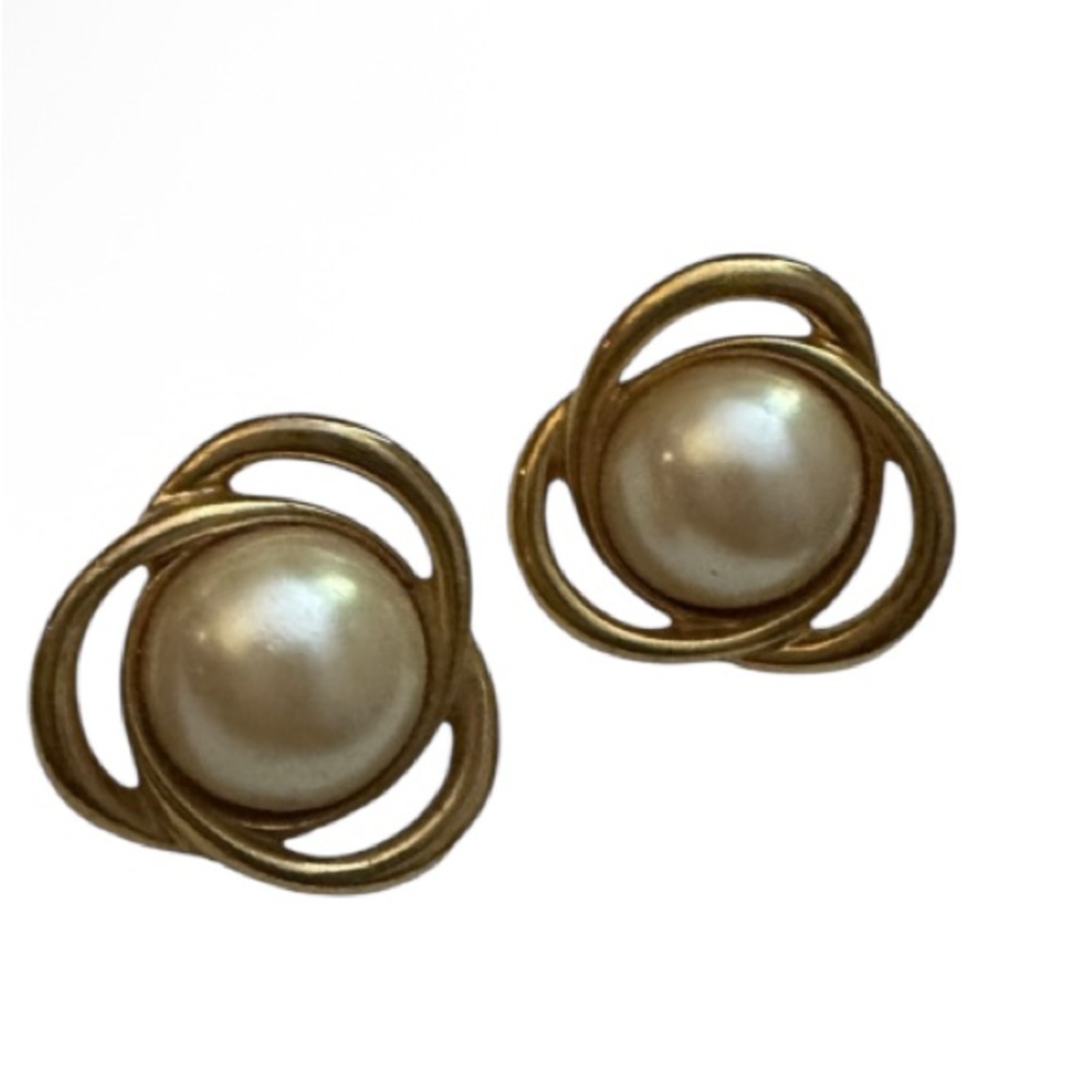 Monet Faux Pearl Earrings